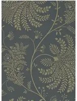 Sanderson Carta da parati Mapperton - Graphite/ Gilver