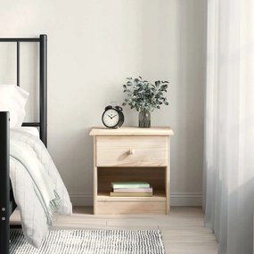 Comodino Alta 41x35x41 Cm İn Legno Massello Di Pino /