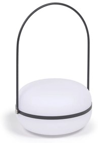 Kave Home - Lampada da tavolo Tea in polietilene e metallo con finitura nera