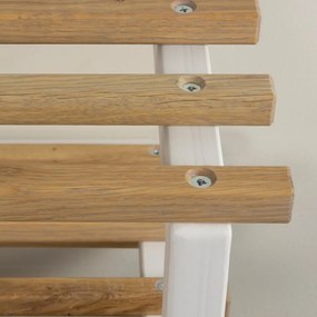 Scarpiera bianca/di colore naturale in metallo da parete 71x26x34 cm Marco – Spinder Design