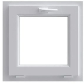 Finestra in PVC bianco L 50 x H 50 cm, 1 anta ribaltabile