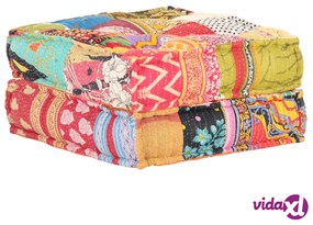 vidaXL Pouf 60x70x36 cm in Tessuto Patchwork