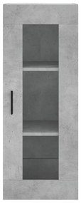 Credenza Grigio Cemento 34,5x34x180 cm in Legno Multistrato