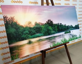 Stampa su tela – Alba sul fiume