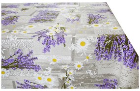 Tovaglia in cotone Lavanda con margarette