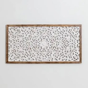 Panel Decorativo (122x63 cm) Asniki Legno Bianco Vintage - Sklum