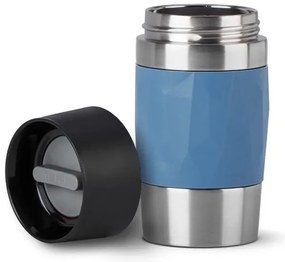 Tefal - Tazza termica 300 ml COMPACT MUG acciaio inossidabile/blu