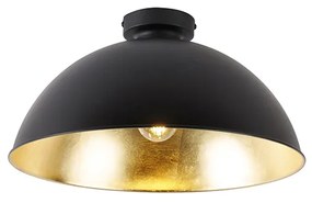 Plafoniera nera con oro 42 cm regolabile - Magnax