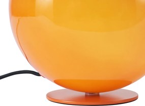 Lampada da tavolo retrò arancione con vetro - Mabel