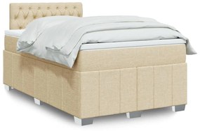 Giroletto A Molle Con Materasso Crema 120x200 Cm İn Tessuto /
