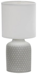 Lampada da tavolo grigia con paralume in tessuto (altezza 32 cm) Iner - Candellux Lighting