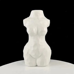 Vaso in ceramica bianco 30 cm