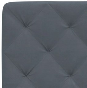 Letto con materasso grigio scuro 180x200 cm in velluto