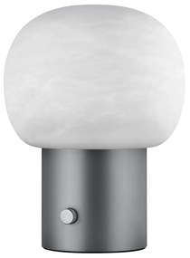 Blomus - Iris LED Lampada da Tavolo Alabaster Gunmetal Blomus