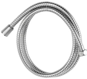 Flessibile Doccia 150 cm Acciaio Cromo con Doppia Aggrafatura