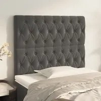 Testiere 2 pz Grigio Scuro 100x7x78/88 cm in Velluto cod mxl 43434