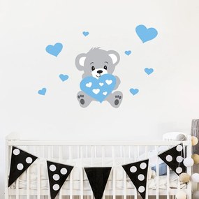 Adesivo murale Teddy Blue - Ambiance