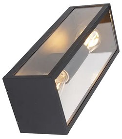 Applique da parete Industriale Nera 38 cm 2 luci IP44 - CHARLOIS