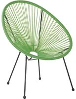 Sedia da giardino verde Rattan Sintetico Papasan stile moderno