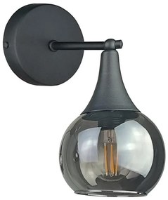 Applique STAR 1xE27/60W/230V nero/fumé nero