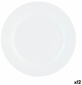 Piatto Piano Quid Basic Ceramica Bianco (23 cm) (12 Unità)