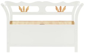 Panca bianca 107x45x75,5 cm legno massello di abete
