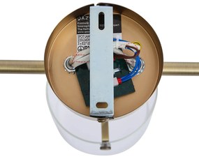 Faretto da soffitto di design bronzo con vetro trasparente 3 luci - Domo