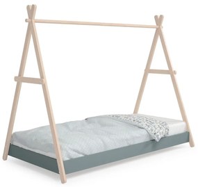 Letto per bambini in legno di pino verde/naturale 90x200 cm Trufa - Marckeric