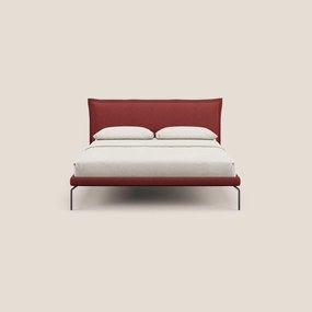Eric letto imbottito design minimal in morbido tessuto impermeabile T14
