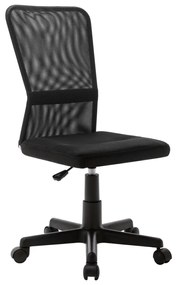 Sedia Da Ufficio Nera 44x52x100 Cm İn Tessuto A Rete /