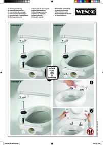 Sedile per wc con chiusura automatica 36,5 x 45 cm Sereno - Wenko