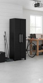 Armadio in Resina 4 Ripiani 65x45x182 cm Keter Detroit Alto Nero...