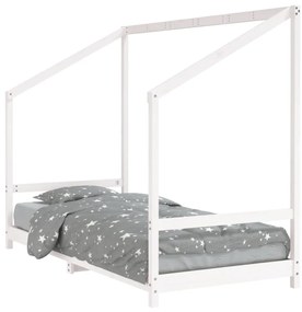 Giroletto per bambini bianco 90x190cm in legno massello di pino