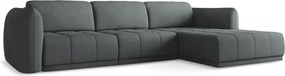 Divano angolare grigio scuro (con penisola a destra) Hoku – Makamii