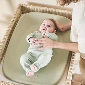 Nattou - Cestino per pannolini e fasciatoio SOFTY 50x70 cm verde