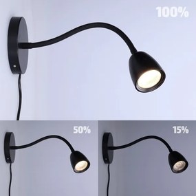 Solight WO54-B - LED Lampada da parete dimmerabile LED/4W/230V nero