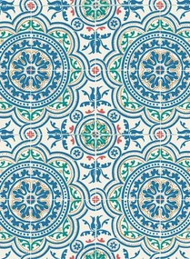Cole & Son Carta da parati Piccadilly - Denim on Chalk