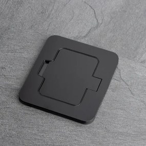 Solight 5B322B - Presa a pavimento da incasso per esterno IP55 nero rettangolare