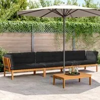 Set Divani Pallet Giardino 4pz Cuscini Legno Massello Acacia 3209496