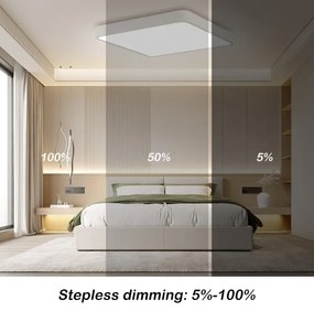 Brilagi - Lampada LED dimmerabile POOL SQUARE LED/36W/230V 3000-6000K 40x40 cm bianco+D