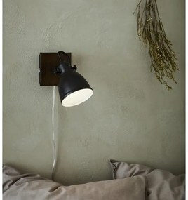 Markslöjd 108211 - Faretto da parete NATIVE 1xE14/18W/230V nero/marrone