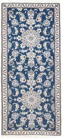 Nain Tappeto 80 x 200 Blu (Iran) Annodato A Mano