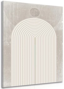 Stampa su tela – Arcobaleno beige moderno Mid-Century