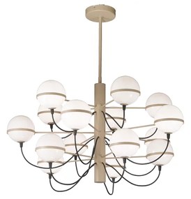 Metal Lux Giro 15-light suspension lamp Bianco latte