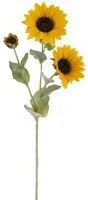 Set 8 Girasoli Artificiali con 3 Fiori Altezza 63,5 cm Giallo