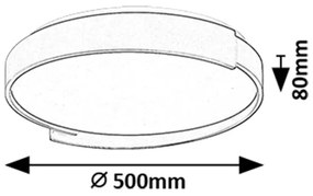 Rabalux 71306 - Plafoniera LED dimmerabile LALEH LED/48W/230V 3000-6500K + TC