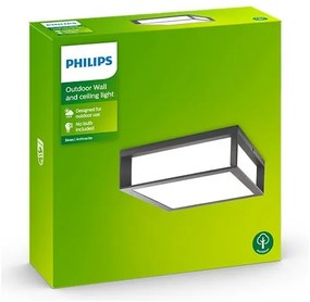 Philips - Plafoniera da esterno SKIES 2xE27/14W/230V IP44 antracite