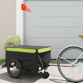 Rimorchio Da Bici Nero E Verde 45 Kg İn Ferro /