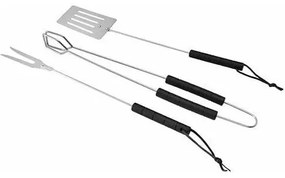 Set 3 Attrezzi Per Barbecue Pinza Paletta E Forchettone In Acciaio Inox 37 Cm El Gaucho