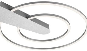 Plafoniera LED Nico Ø 49.5 cm argento IP20, 3000 lumen